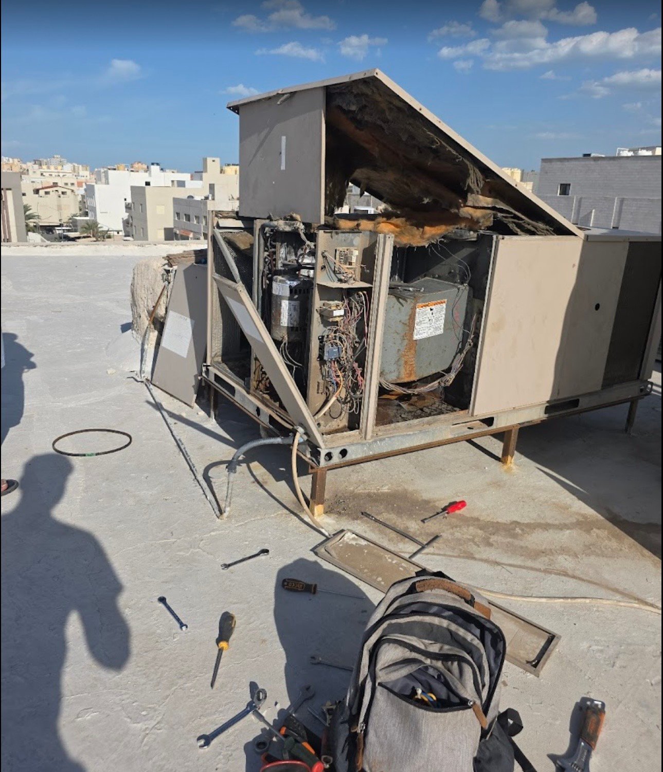 AC repair at customer home