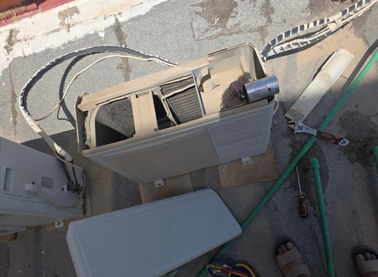 AC maintenance at customer home