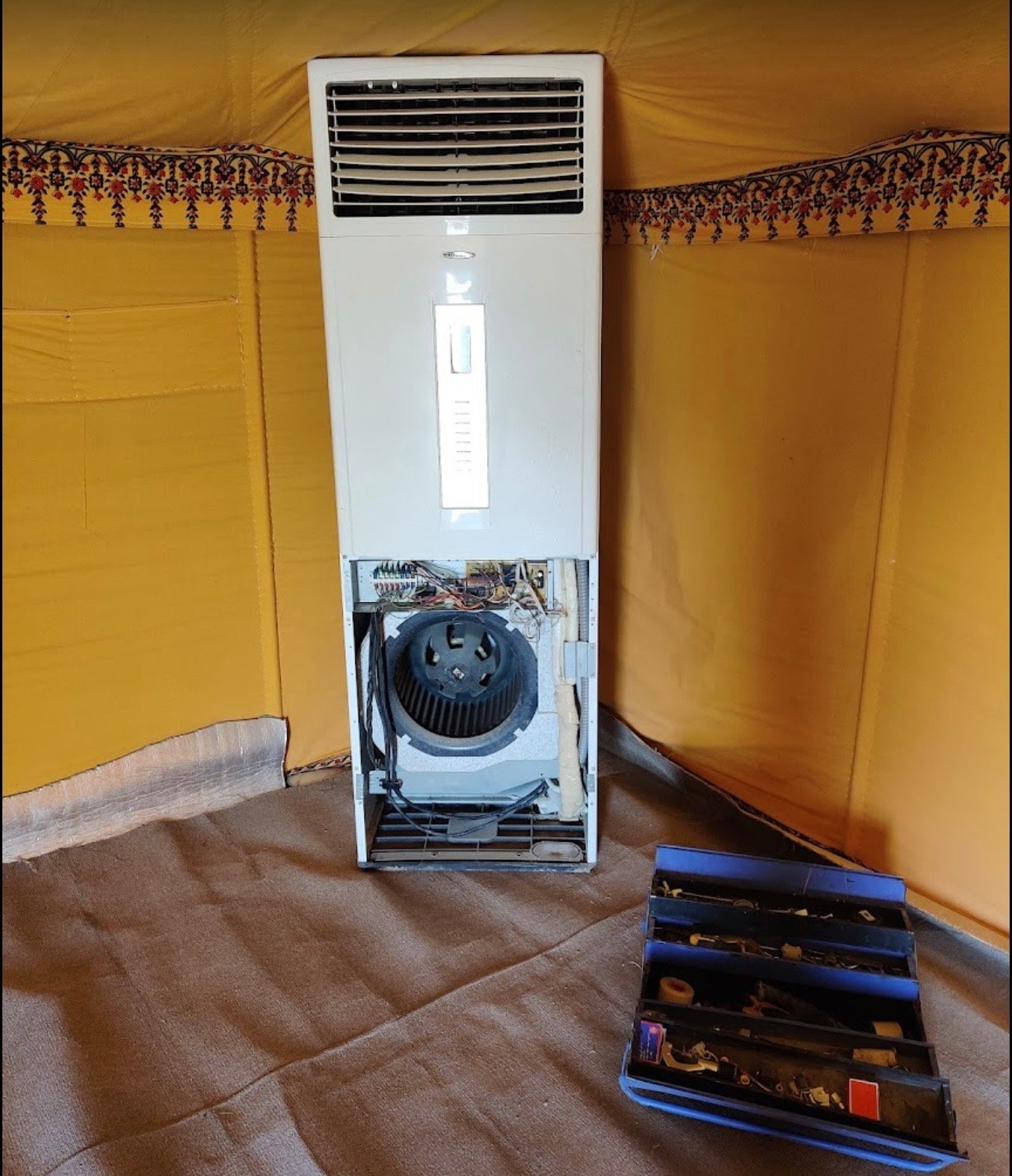 AC repair at customer home